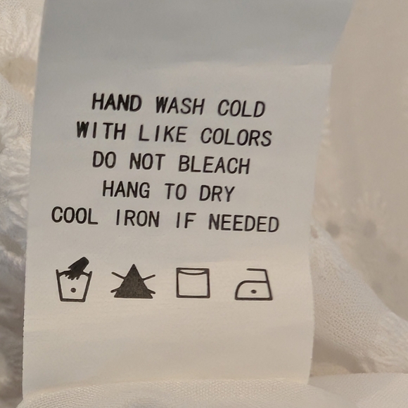 CODE X MODE-White Eyelet Babydoll Cotton Dress-Sz S - Picture 6 of 9